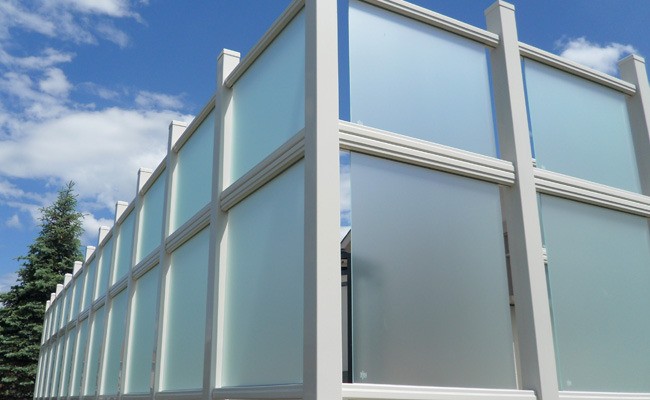 glass deck railing detail