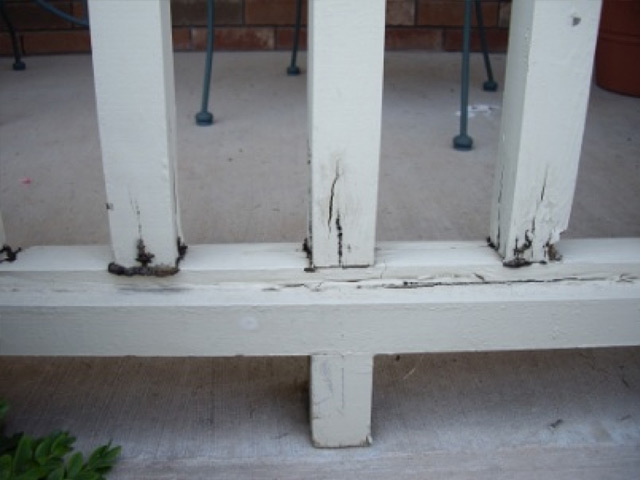 replacing weathered railing